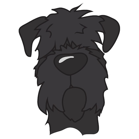 Signmission Black Russian Terrier Dog Decal, Dog Lover Decor Vinyl Sticker D-12-Black Russian Terrier